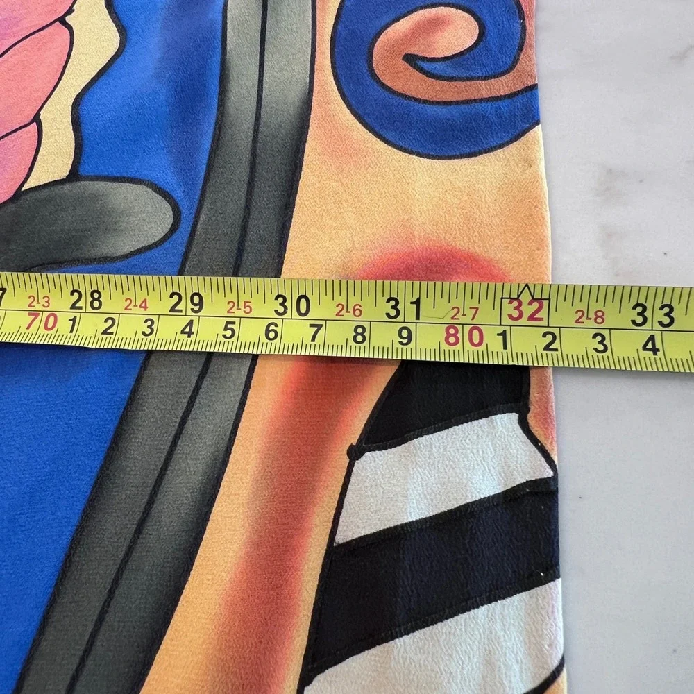 Vintage Silk Scapes Handpainted Silk Scarf Butterfly Colorful Square 32
